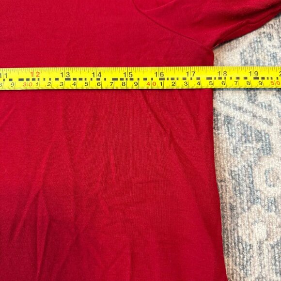 Eileen Fisher Women's Red Tunic Blouse XS Long Sleeves Lagenlook Stretch - Picture 7 of 7
